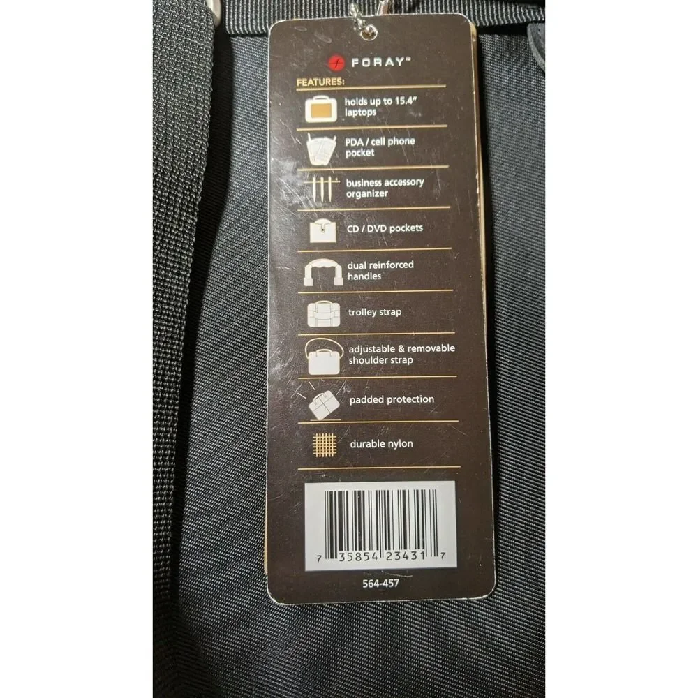 Foray Gray/Black Laptop Soft Case,Bag, New  Laptop